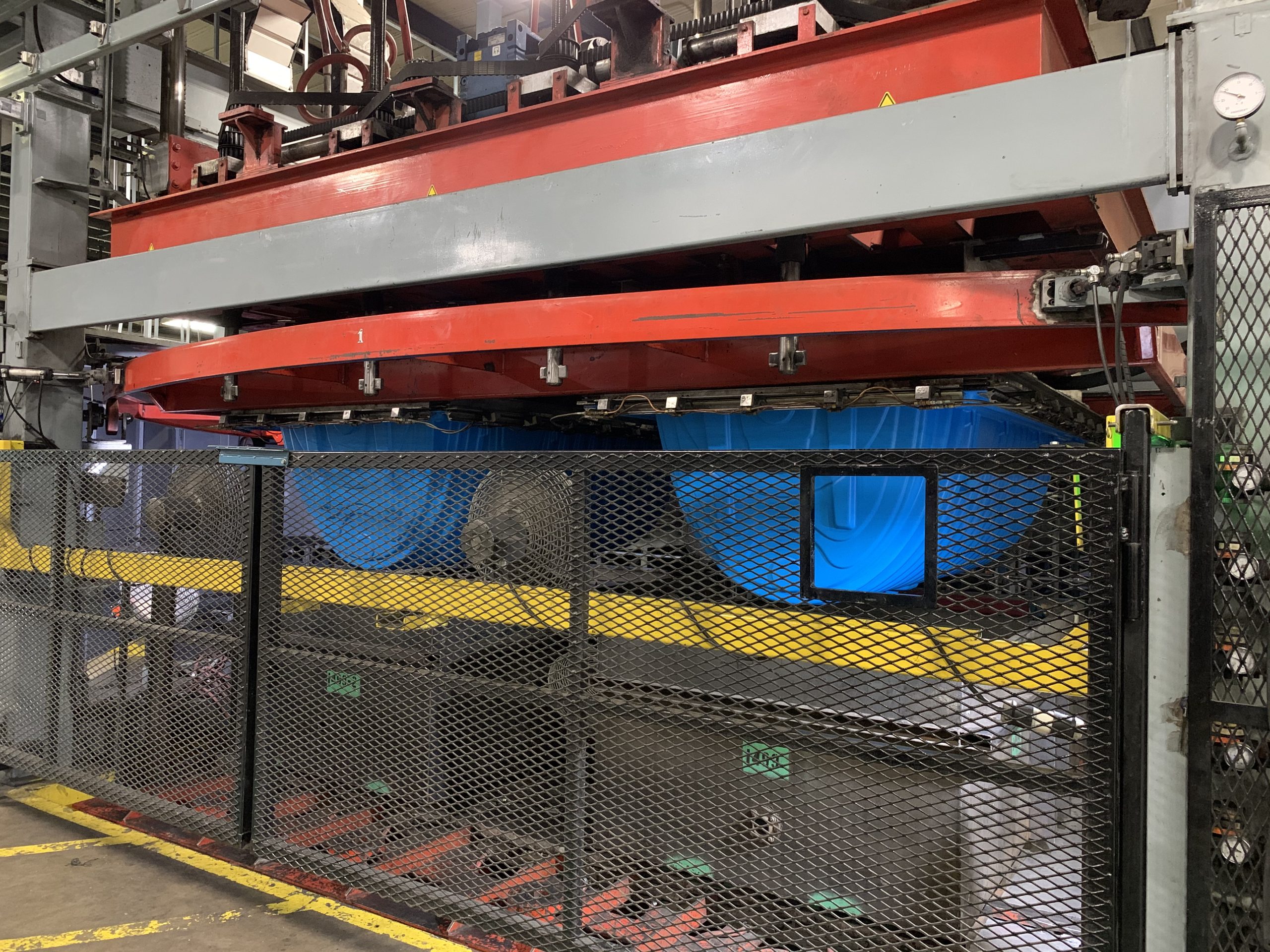 optimizing plastic manufacturing processes include making the pictured thermoforming equipment more efficient